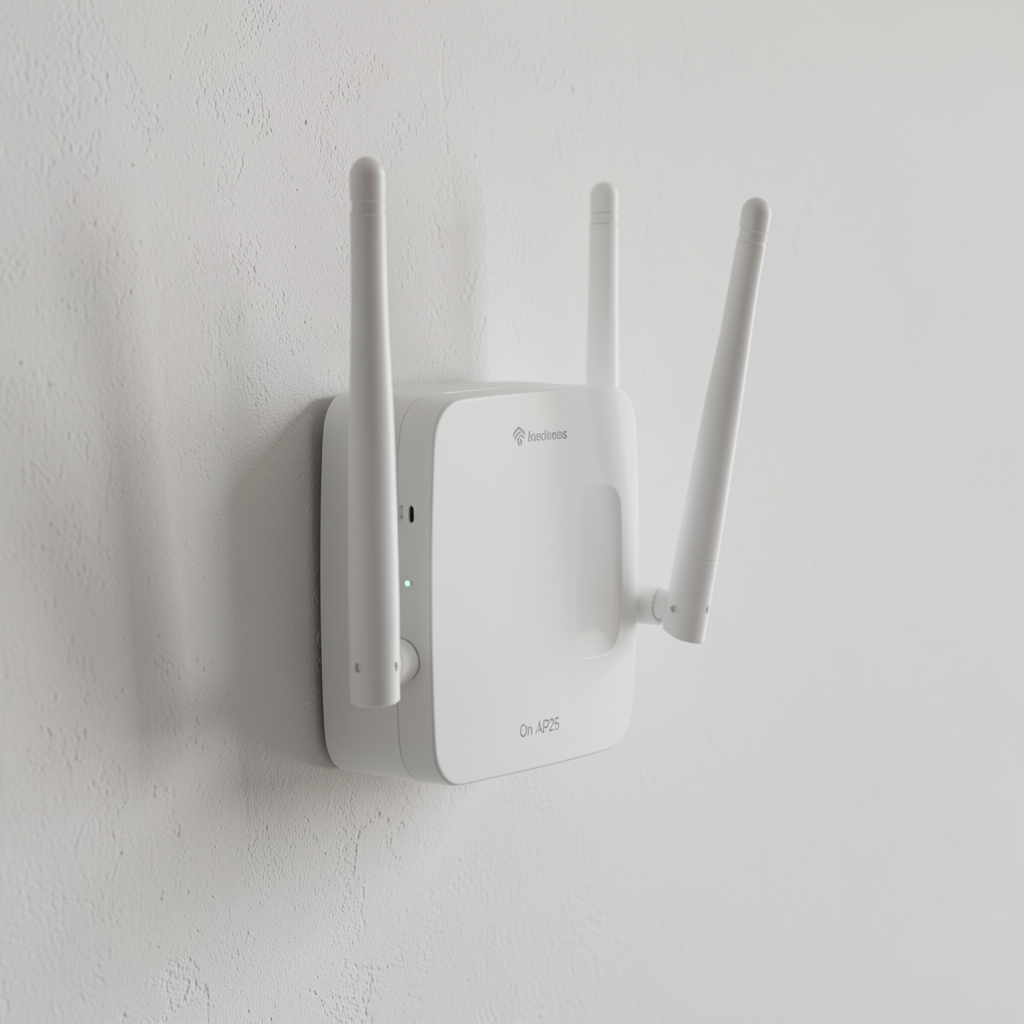 Punct de acces wireless Aruba Instant On AP25 alb cu antene integrate montate pe perete