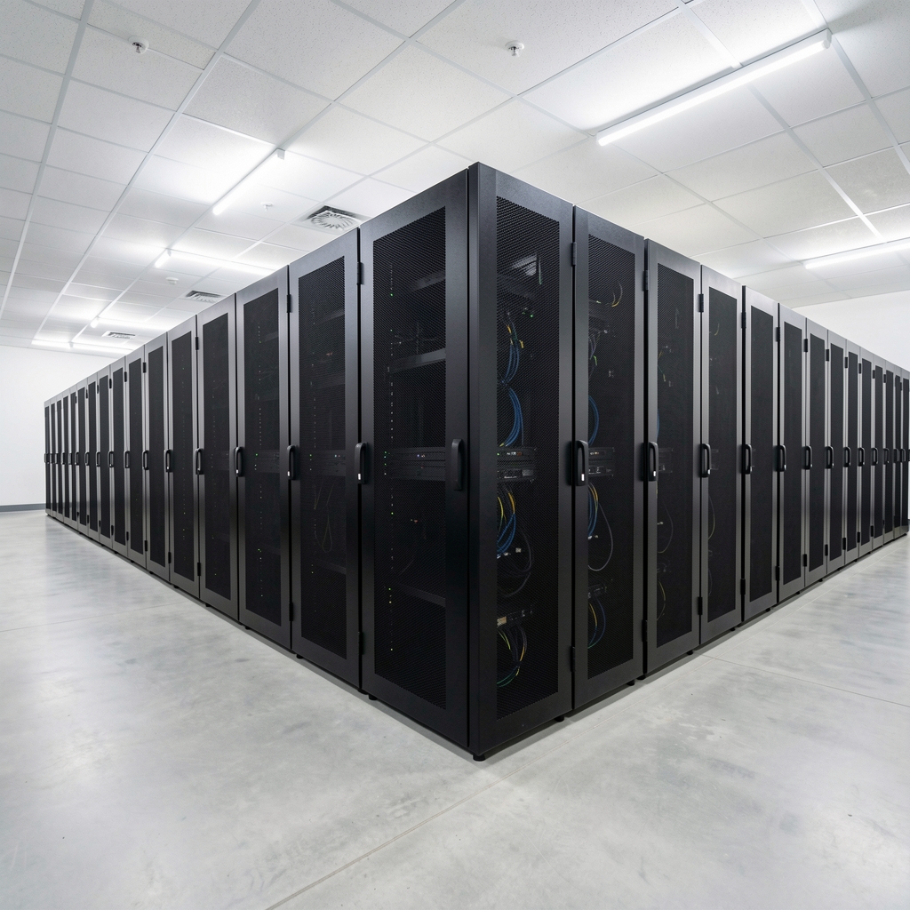 APC NetShelter SX 42U open frame server rack 750mm wide with cable management and adjustable mounting rails