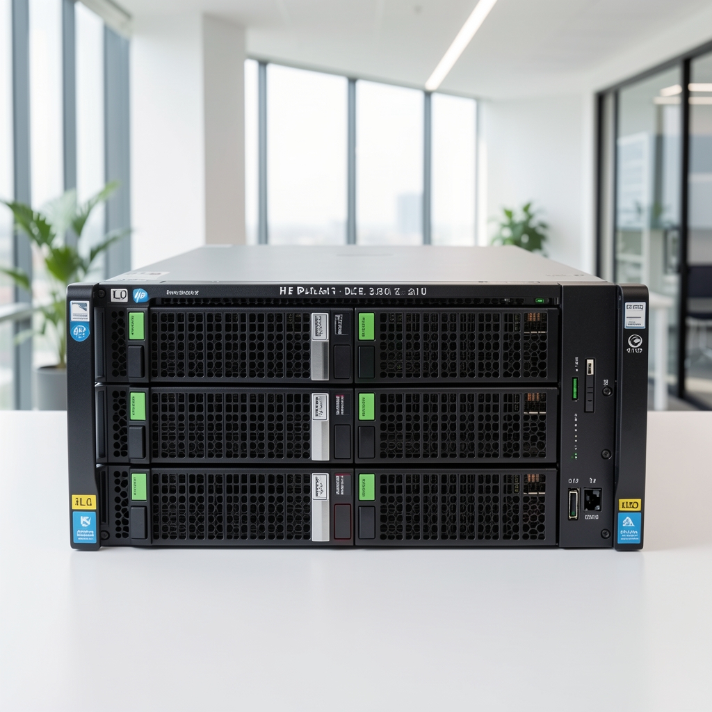HPE ProLiant DL380 Gen11 2U rack server with front panel drive bays and iLO management port