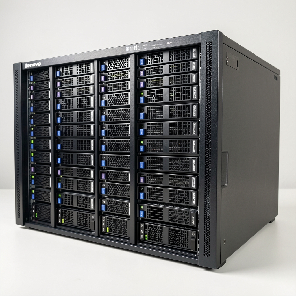 Lenovo ThinkSystem SR650 V2 2U rack server with high-density storage configuration